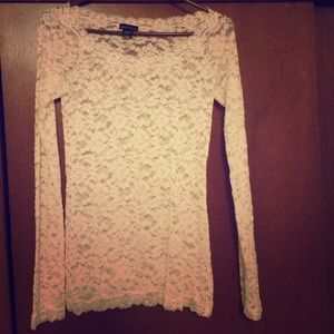 Cream Lace Rose top