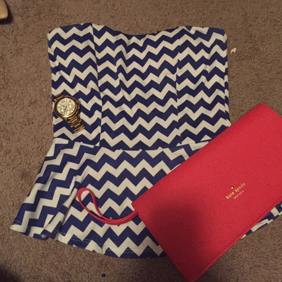 Chevron Peplum Top