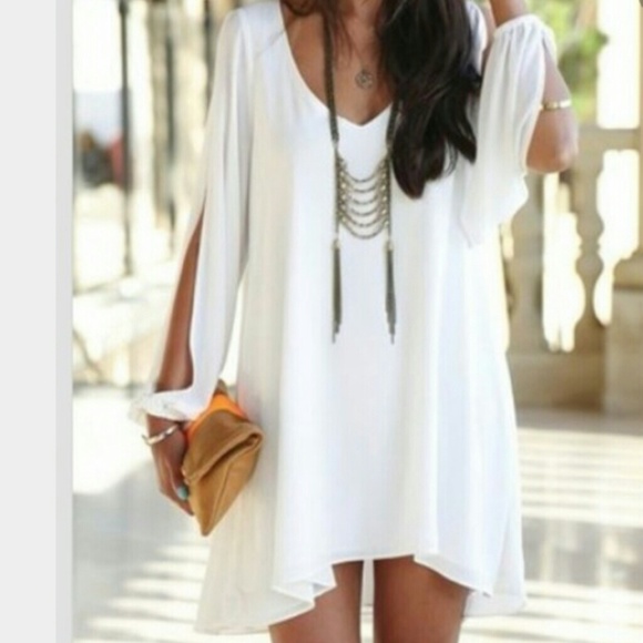 SOLD Sexy long sleeve summer chiffon dress
