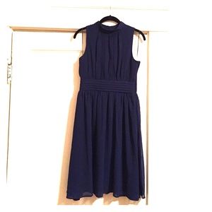 ModCloth navy blue midi dress, M