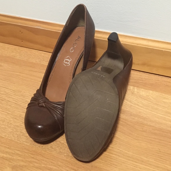 Aldo brown leather high heeled shoes - Picture 2 of 2