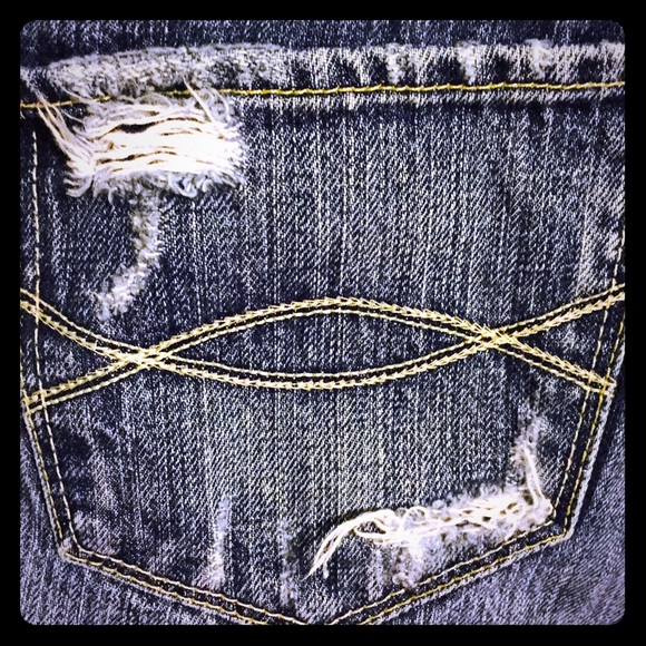 Abercrombie and Fitch skinny leg distressed jeans!