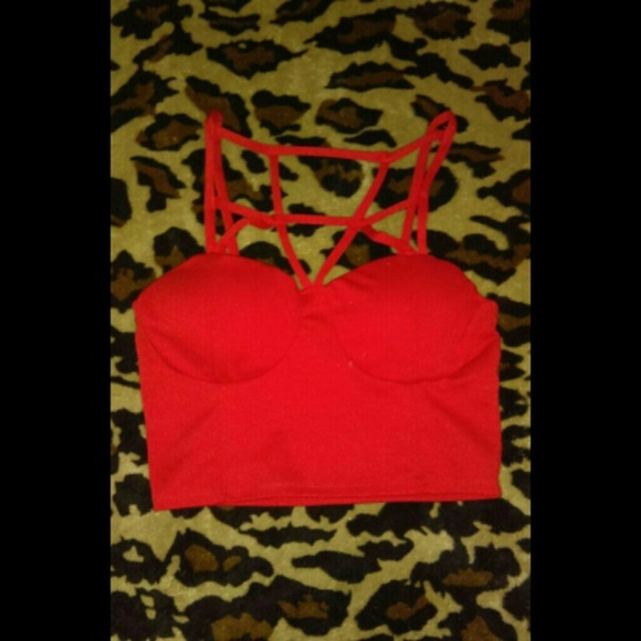 Charlotte Russe Red Crop Top