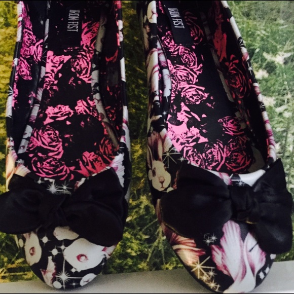 👠🐰Iron Fist "Rabbitoppia" flats! Sz.9🐰🎀! CUTE!