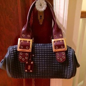 Be & D Bags - Be & D Blue "Charlize" Satchel Handbag Be & D Bags - Be & D Blue "Charlize" Satchel Handbag