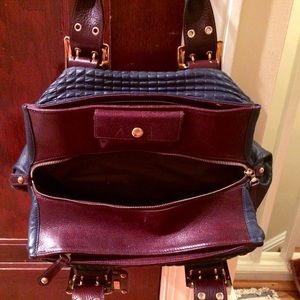 Be & D Bags - Be & D Blue "Charlize" Satchel Handbag Be & D Bags - Be & D Blue "Charlize" Satchel Handbag