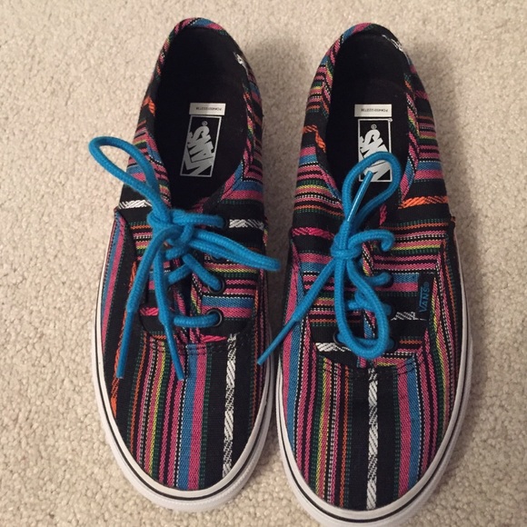 tri color vans shoes