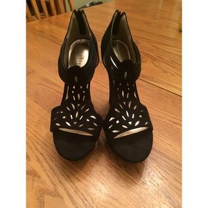 Black wedges, size nine. Like new!