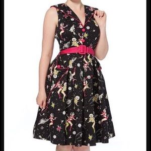 Voodoo Vixen Zara Pin Up Retro 50s Space Dress XL