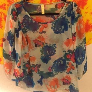 Sheer colorful blouse