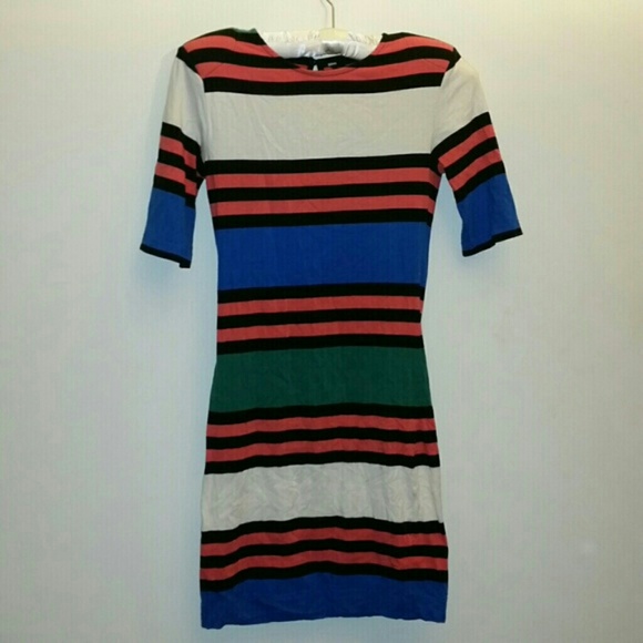 Color block striped dress French Connection
