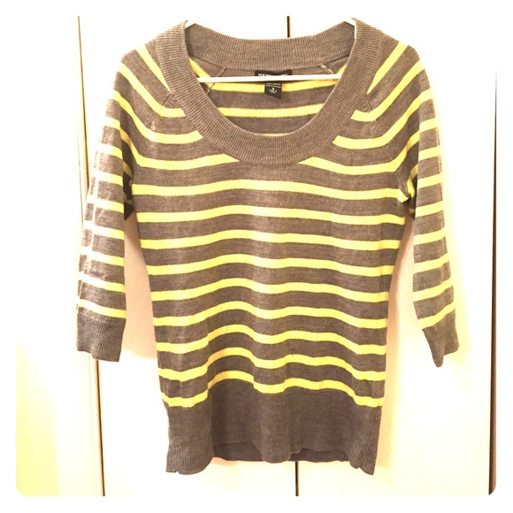 New York & Company Green and Grey Sweater