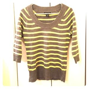 New York & Company Green and Grey Sweater