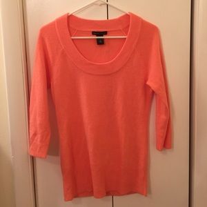 New York & Company bright salmon sweater
