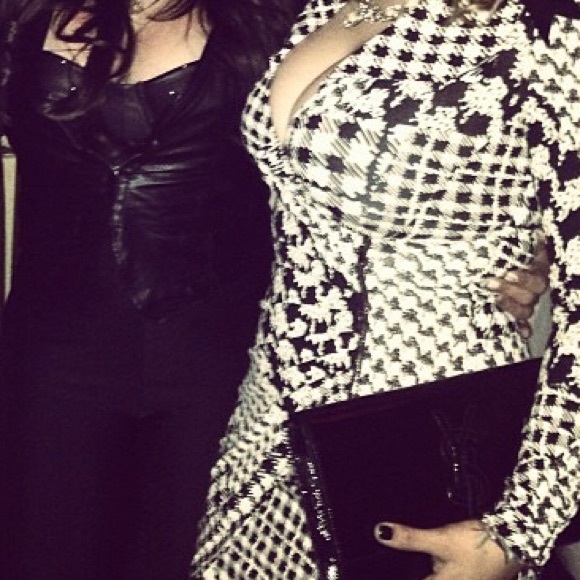 Houndstooth wrap around dress