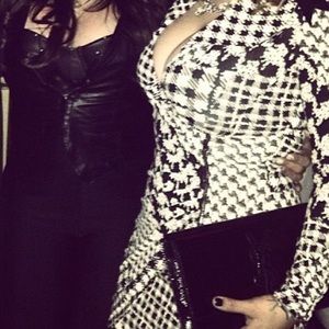 Houndstooth wrap around dress