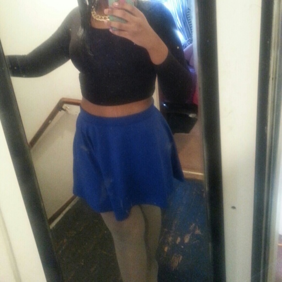 Royal Blue Skater Skirt