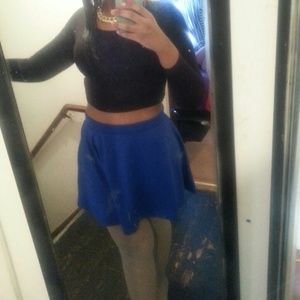 Royal Blue Skater Skirt