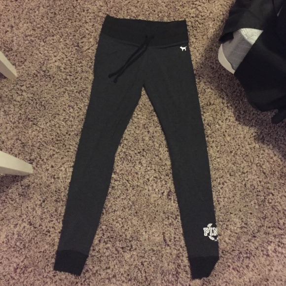PINK black and gray yoga joggers