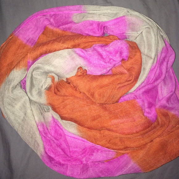 Gray/Orange/Pink Scarf