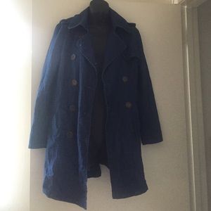 Denim trench jacket