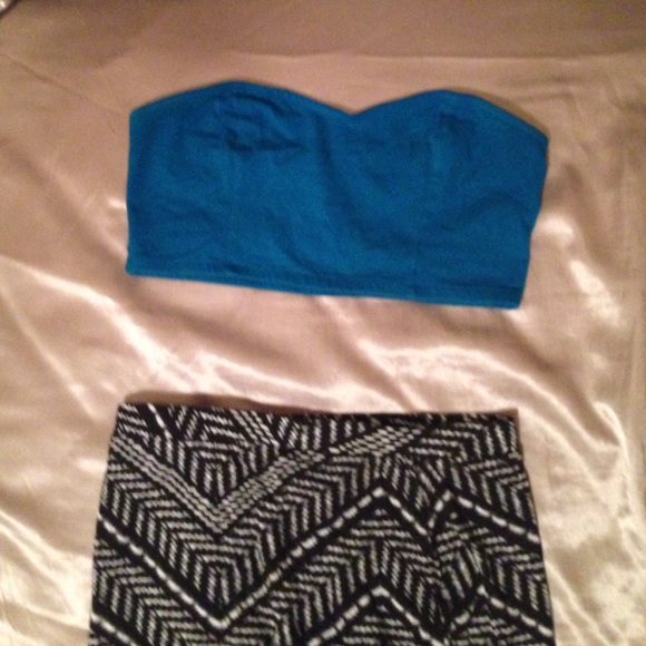 Turquoise Bandeau Top