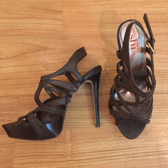 Brown Strappy Heels