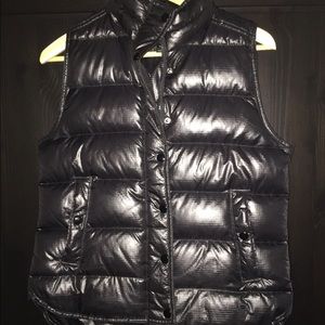 Shiny black puffer best.