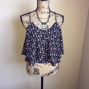 Cute Floral Crop Top NWT