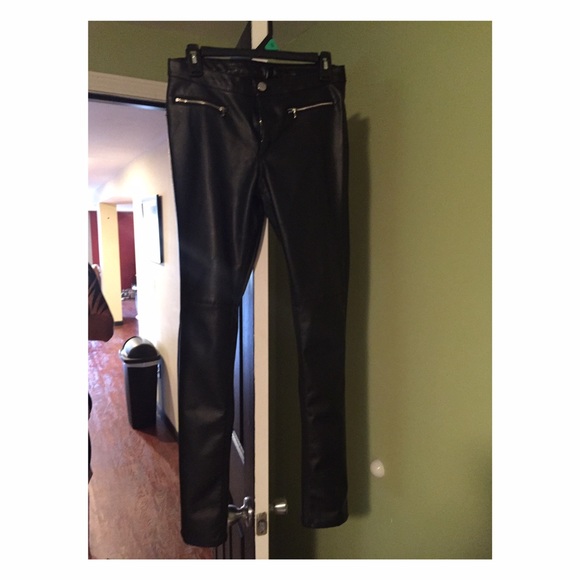 Faux leather like pants