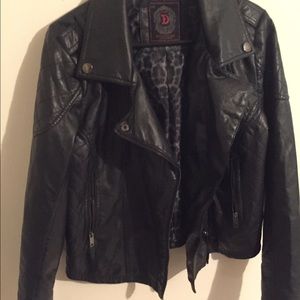 Black leather jacket