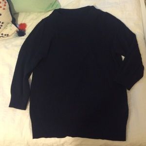 J Crew Navy Cashmere Boatneck sweater
