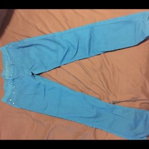 Blue skinny jeans