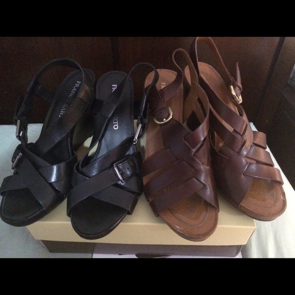 Bundle Franco Sarto- 2 wedge sandals (gently used)