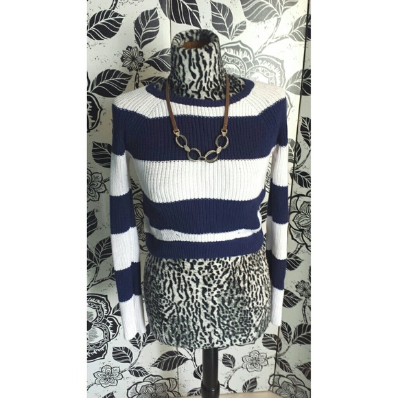 Cropped striped sweater