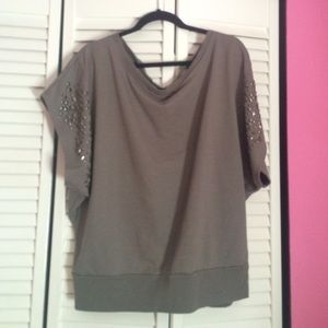 Studded open back shirt