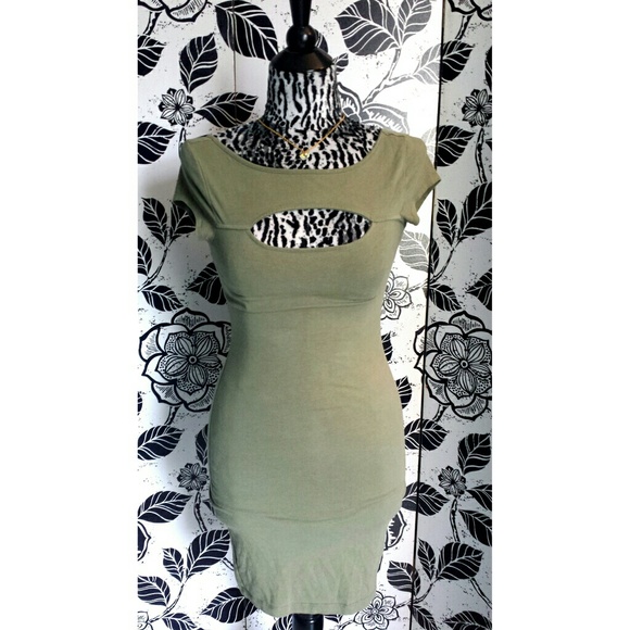 Green cutout dress