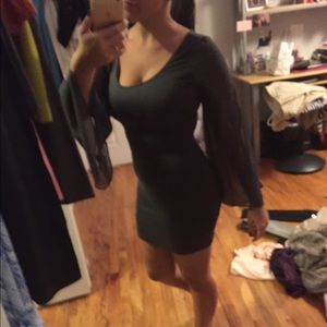Deep green sexy dress