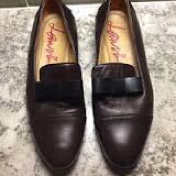 Chocolate brown leather Lanvin loafers sz 38.5