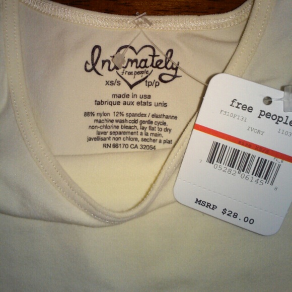 Free People Tops - NWT Free People spandex tank XS/S