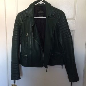 Allsaints GREEN leather jacket. Hard to find!