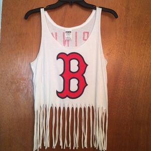 VS PINK MLB Boston Red Sox stringy crop top