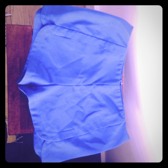 Sky blue cotton shorts