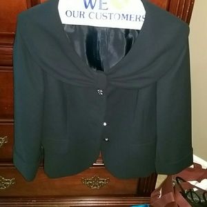 Tahari navy skirt suit