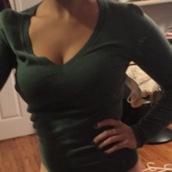 Army green sweater