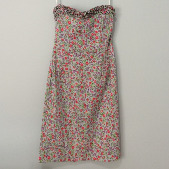 Ralph Lauren Floral Strapless Dress size 2