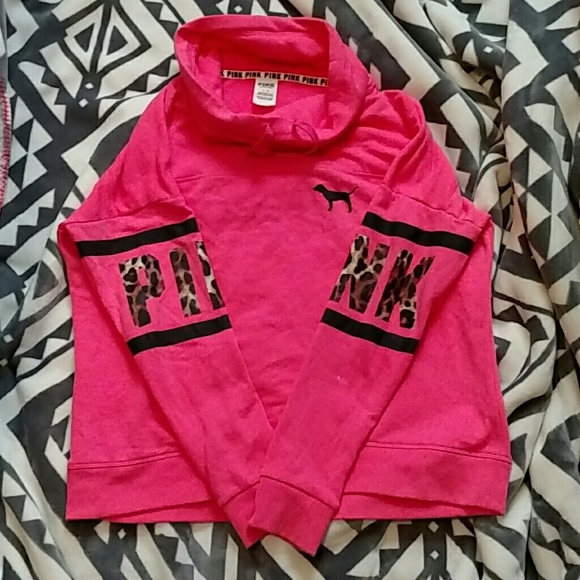 Cheetah and PINK cowl neck