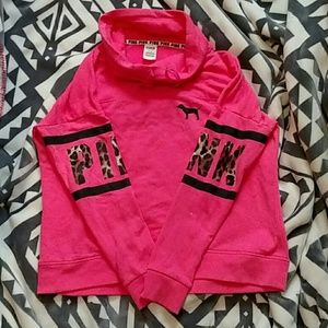 Cheetah and PINK cowl neck