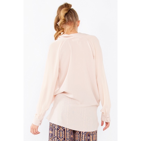 β SOLD OUT β Long Sleeve Draped Blouse Top - Picture 2 of 4