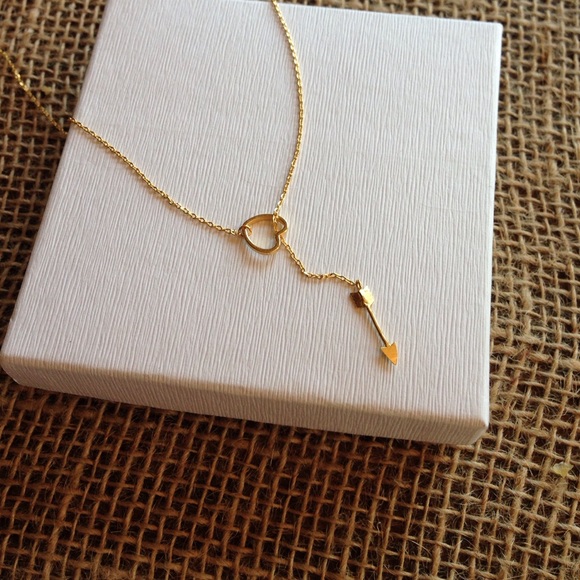 Gold Arrow & Heart Necklace - Picture 2 of 2